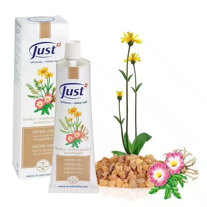 Taimne kreem-geel arnika, kuradiküünise ja viirukiga